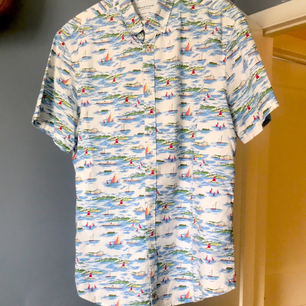 Denim & Flower Men Shirt